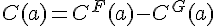 C(a)=C^F(a)-C^G(a)