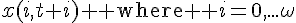 x(i,t+i) \text{ where } i=0,...\omega